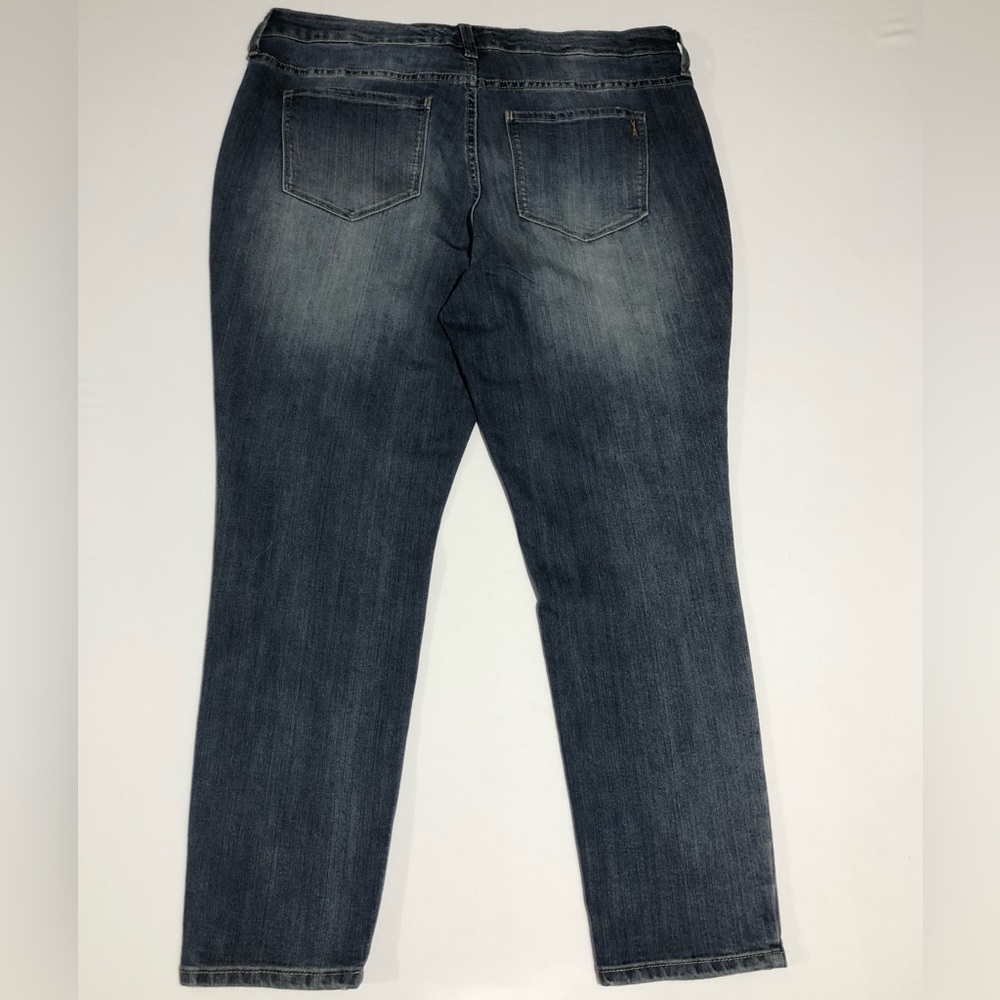 Vintage X America Women's Dark Blue Boho Skinny Jeans Size 18W - Picture 2 of 11